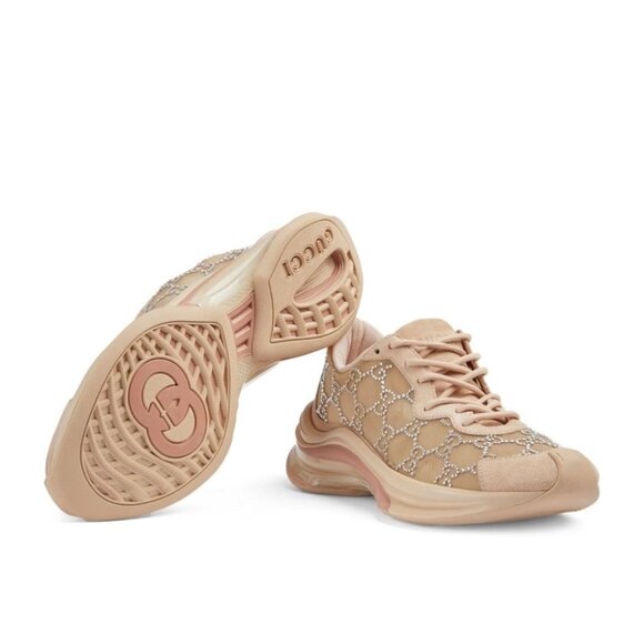 NIB Gucci Tela GG Crystal Mesh Runner Sneakers IT 38 US 8 - Picture 3 of 10